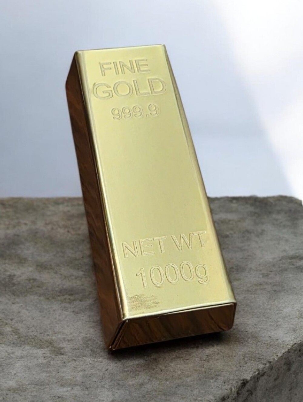 Fine Gold Bar Bullion Eyeglass Case Hard Slim Reading Glasses Case NEW